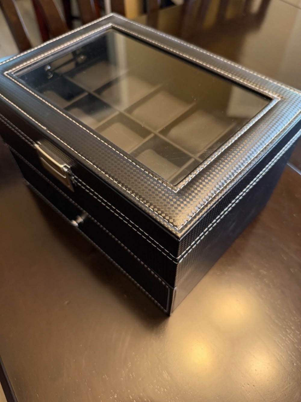 Elegant Black Watchbox - holds 20 watches